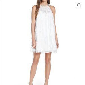 Badgley Mischka Trapeze Dress In Ivory 6